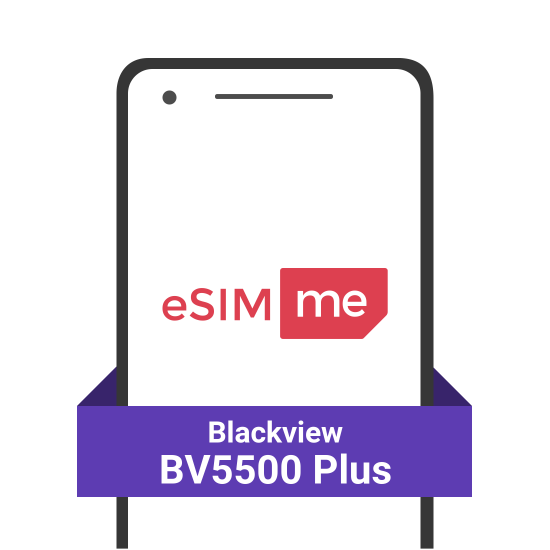 Cartão eSIM.me para Blackview BV5500 Plus