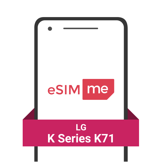 Cartão eSIM.me para LG K Series K71