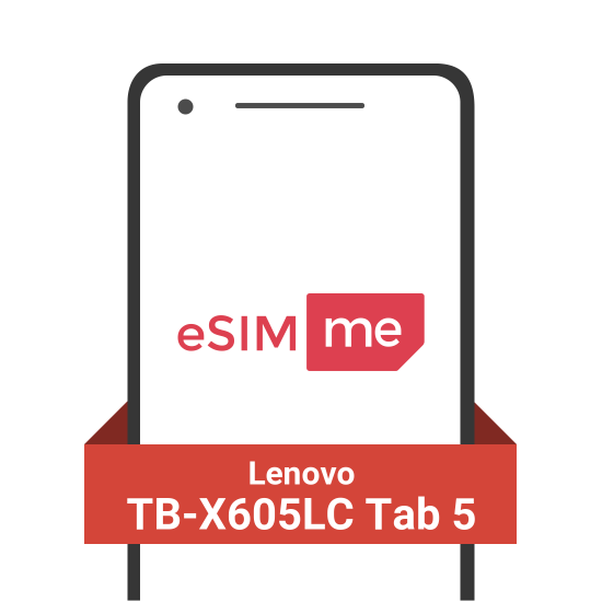 Cartão eSIM.me para Lenovo TB-X605LC Tab 5